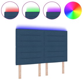 vidaXL LED Κεφαλάρι Γραμμών Σχεδίαση Μπλε 80 εκ Ύφασμα
