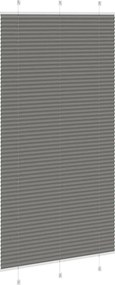 vidaXL Πλισέ περσίδα Ανθρακί 110x200 cm Πλάτος υφάσματος 109,4 cm