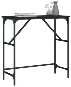 Τραπέζι Κονσόλα Μαύρο 75 x 32 x 75 εκ. από Επεξεργ. Ξύλο - Μαύρο