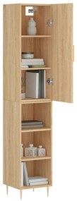vidaXL Μπουφές Sonoma δρυς 34,5 x 34 x 180 εκ. από Επεξεργασμένο Ξύλο