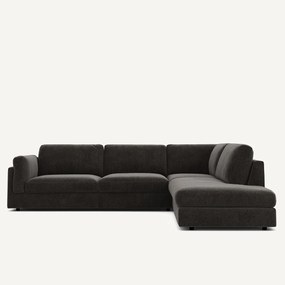 Γωνιακός καναπές-σεζλόνγκ βελούδο chenille, César