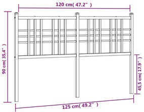 vidaXL Κεφαλάρι Λευκό 120 εκ. Μεταλλικό