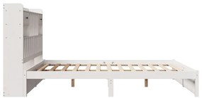 vidaXL Κρεβάτι Βιβλιοθήκη Χωρίς Στρώμα 180x200 εκ Μασίφ Ξύλο Πεύκου