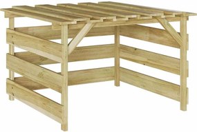 vidaXL Γκαράζ Χλοοκοπτικού Καφέ 84 x 80 x 56 εκ