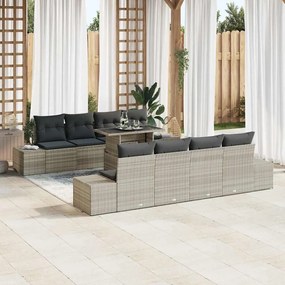 vidaXL Σετ Καναπέ Κήπου 7 pcs Ανοιχτό γκρι 100 x 55 x 73 εκ