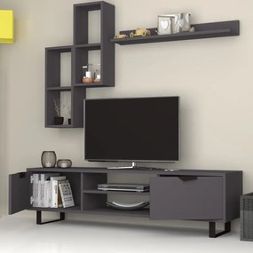 Σύνθεση τηλεόρασης Lonsa Megapap χρώμα γκρι 160x35x40εκ.