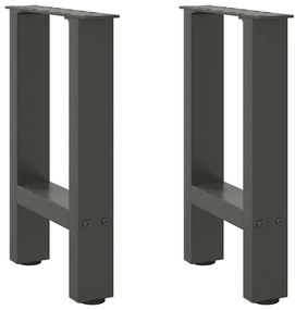 Πόδια Τραπεζιού Σαλονιού 2 τεμ. Ανθρακί 38x(42-43) εκ. Ατσάλι
