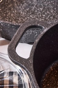 Stewehome Σετ 7 τεμαχίων κατσαρόλες και τηγάνι από χυτοσίδηρο Μαύρο