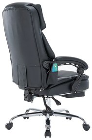 Καρέκλα γραφείου διευθυντή Thrive pakoworld Premium Quality μηχανισμός massage-θερμαινόμενη πλάτη pu μαύρο