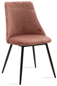 Καρέκλα Giselle pakoworld βελούδο σάπιο μήλο-μαύρο πόδι