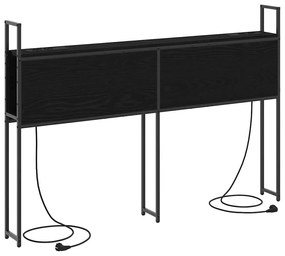 vidaXL Κεφαλάρι Αποθήκης Μαύρη δρυς 150 cm Επεξεργασμένο ξύλο