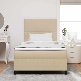 vidaXL LED Κρεβάτι με βάθρο Ανοιχτό Γκρι και Λευκό 120 x 190 cm