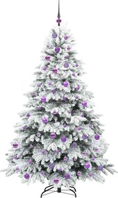 vidaXL Τεχνητό Χριστουγεννιάτικο Δέντρο Λευκό 180 cm ΠΕ και PVC