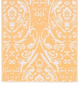 vidaXL χαλί εξωτερικού χώρου ARAKIL πορτοκαλί και λευκό 120x180 cm PP