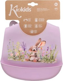 Σαλιάρα Σιλικόνης Kiokids Lavender Bunny