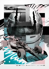 Εκτύπωση τέχνης Formula 1® Print Store Artist Series - Miami Edition - 2ALAS - Black