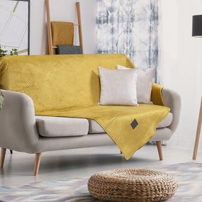 Ριχτάρι Τριθέσιο Velvety 180x300 Art 8412 Ώχρα       Beauty Home