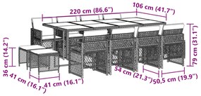 ΣΕΤ ΤΡΑΠΕΖΑΡΙΑΣ ΚΗΠΟΥ 13 ΤΕΜ. ΚΑΦΕ ΑΠΟ ΣΥΝΘ. ΡΑΤΑΝ ΜΕ ΜΑΞΙΛΑΡΙΑ 3210801