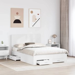 vidaXL Σκελετός Κρεβατιού Λευκό 160 x 200 cm Επεξεργασμένο ξύλο