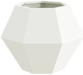 vidaXL Γλάστρα Λευκό 50 x 50 x 40 cm Ατσάλι