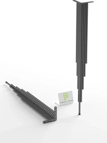Stewehome Ημικυκλική οβάλ κονσόλα με πόδια 18x86x86 cm