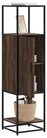 Highboard καφέ δρυς Κατασκευασμένο ξύλο και μέταλλο - καφέ δρυς