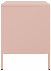 vidaXL Κομοδίνα 2 τεμ. Ροζ 36x39x50,5 εκ. από Χάλυβα