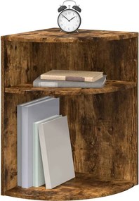 vidaXL End Table Καπνιστό Δρύς 39,7 x 39,7 x 60 εκ Επεξεργασμένο ξύλο