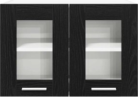 vidaXL Κρεμαστό ντουλάπι Μαύρη Οξυά 60 x 31 x 40 εκ Επεξεργασμένο Ξύλο