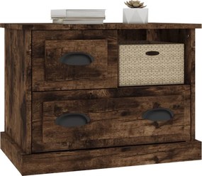 vidaXL Κομοδίνο Καπνιστή Δρυς 60x39x45 εκ.