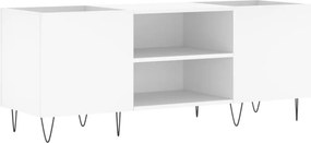 vidaXL Δισκοθήκη Λευκή 121 x 38 x 48 εκ. Επεξεργασμένο Ξύλο