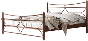 Κρεβάτι Pier-150x200-Καφέ Σφυρίλατο-Με ποδαρικό
