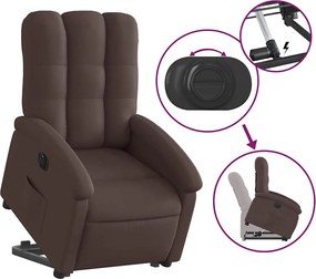 vidaXL Πολυθρόνα Ηλεκτρική Ανακλινόμενη Ανύψωση Σκ. Καφέ Υφασμάτινη