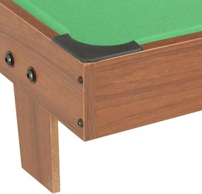 vidaXL Μπιλιάρδο Επιτραπέζιο Καφέ / Πράσινο 92 x 52 x 19 εκ.