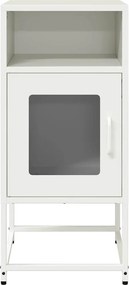 vidaXL Κομοδίνο λευκό 36x39x78 cm από χάλυβα ψυχρής έλασης