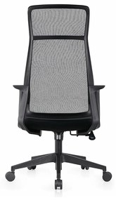Καρέκλα γραφείου Mesa 507, Μαύρο, Γκρι, 118x67x73cm, Με μπράτσα, Με ρόδες, Μηχανισμός καρέκλας: Economic | Epipla1.gr