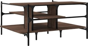 vidaXL Τραπεζάκι Σαλονιού Καφέ Δρυς 100x100x48,5 εκ. Επεξεργασμ. Ξύλο