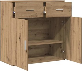 vidaXL Πλαϊνό γραφείο Artisan Oak 78 x 38 x 80 εκ Επεξεργασμένο ξύλο