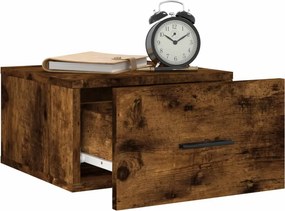 vidaXL Κομοδίνο Επιτοίχιο Καπνιστή Δρυς 35 x 35 x 20 εκ.