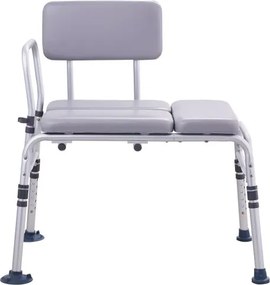 VEVOR Tub Transfer Bench Shower Seat with Padded Seat Reversible Backrest 500lbs