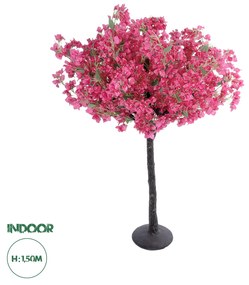 GloboStar® Artificial Garden BOUGAUVILLEA 20669 Τεχνητό Διακοσμητικό Δέντρο με Ανθη Μπουκανβίλιας Φουξ Υ150cm