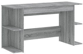 vidaXL Γραφείο Γκρι Sonoma 140 x 50 x 75 εκ. από Επεξεργασμένο Ξύλο