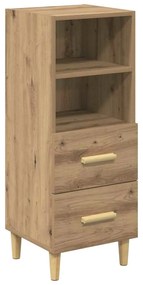 vidaXL Πλαϊνό γραφείο με συρτάρι artisan δρυς 34 x 34.5 x 90 εκ