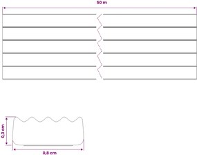 vidaXL Αυτοκόλλητη σφραγίδα παραθύρου 8 x 3 mm 50 μ Καφέ EPDM αφρός