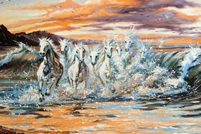 Εικόνα άλογα που σχηματίζονται από νερό - 120x80