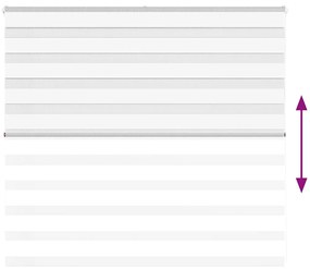 vidaXL Ζέβρα τυφλή Λευκό Πλάτος υφάσματος 155,9 εκ. Πολυεστέρας