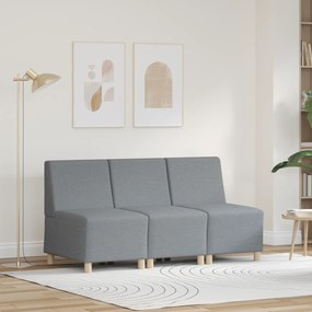 vidaXL Καθίσμα Σαλονιού 3 pcs Ανοιχτό γκρι 55 x 74 x 82 εκ. ύφασμα