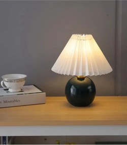Stewehome Μοντέρνο Επιτραπέζιο Φωτιστικό Κρεμ Ομπρέλα με Μπεζ Βάση