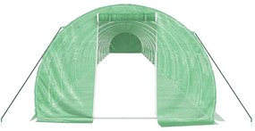 Θερμοκήπιο Πράσινο 66 μ² 22 x 3 x 2 μ. με Ατσάλινο Πλαίσιο - Πράσινο