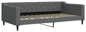 vidaXL Καναπές Κρεβάτι Συρόμενος Σκ. Γκρι 100x200εκ. Ύφασμα &amp; Συρτάρια